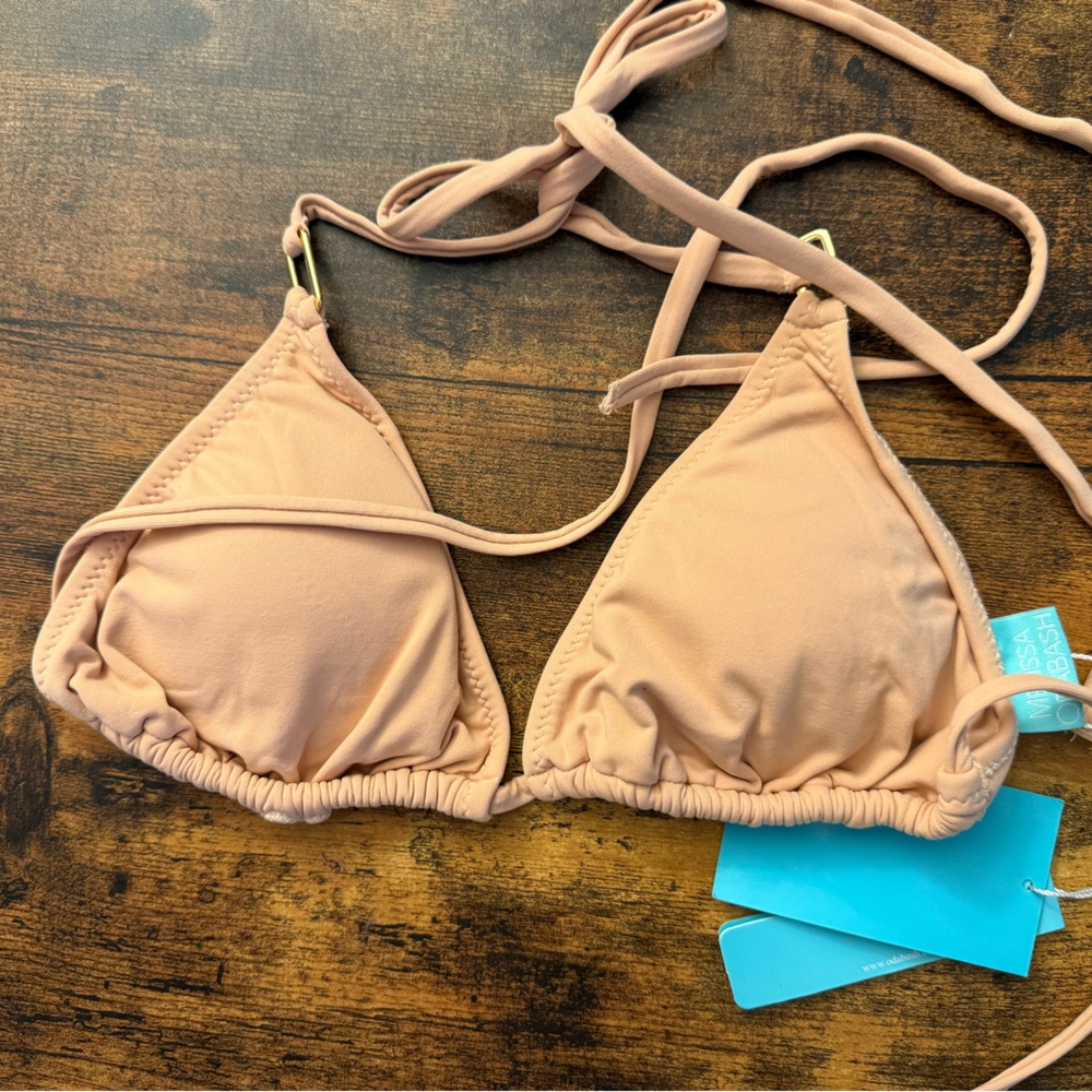 NWT Melissa Odabash Cancun Tan Bikini Top - Size 8